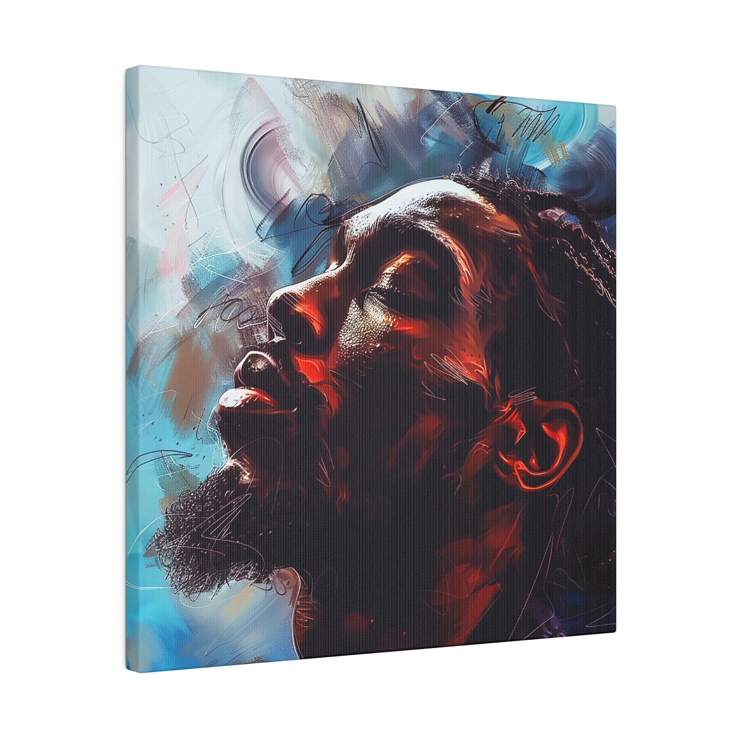 Black Man Abstract African American Canvas Art