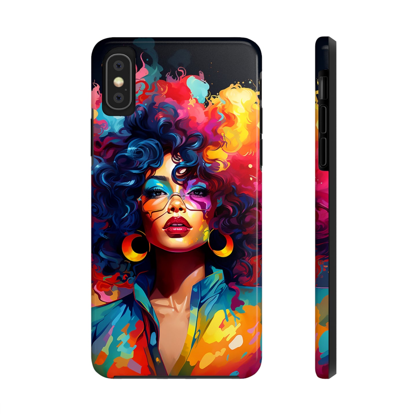 Rainbow Diva Phone Case, iPhone 14, iPhone 13, iPhone12 Phone Case, African American Phone Case, Black Girl Gift, Melanin Phone Case