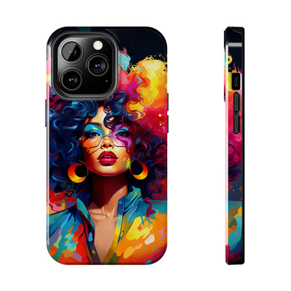 Rainbow Diva Phone Case, iPhone 14, iPhone 13, iPhone12 Phone Case, African American Phone Case, Black Girl Gift, Melanin Phone Case