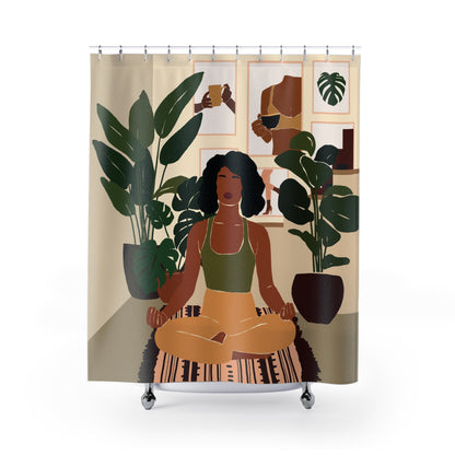 Boho Chic African American Shower Curtain