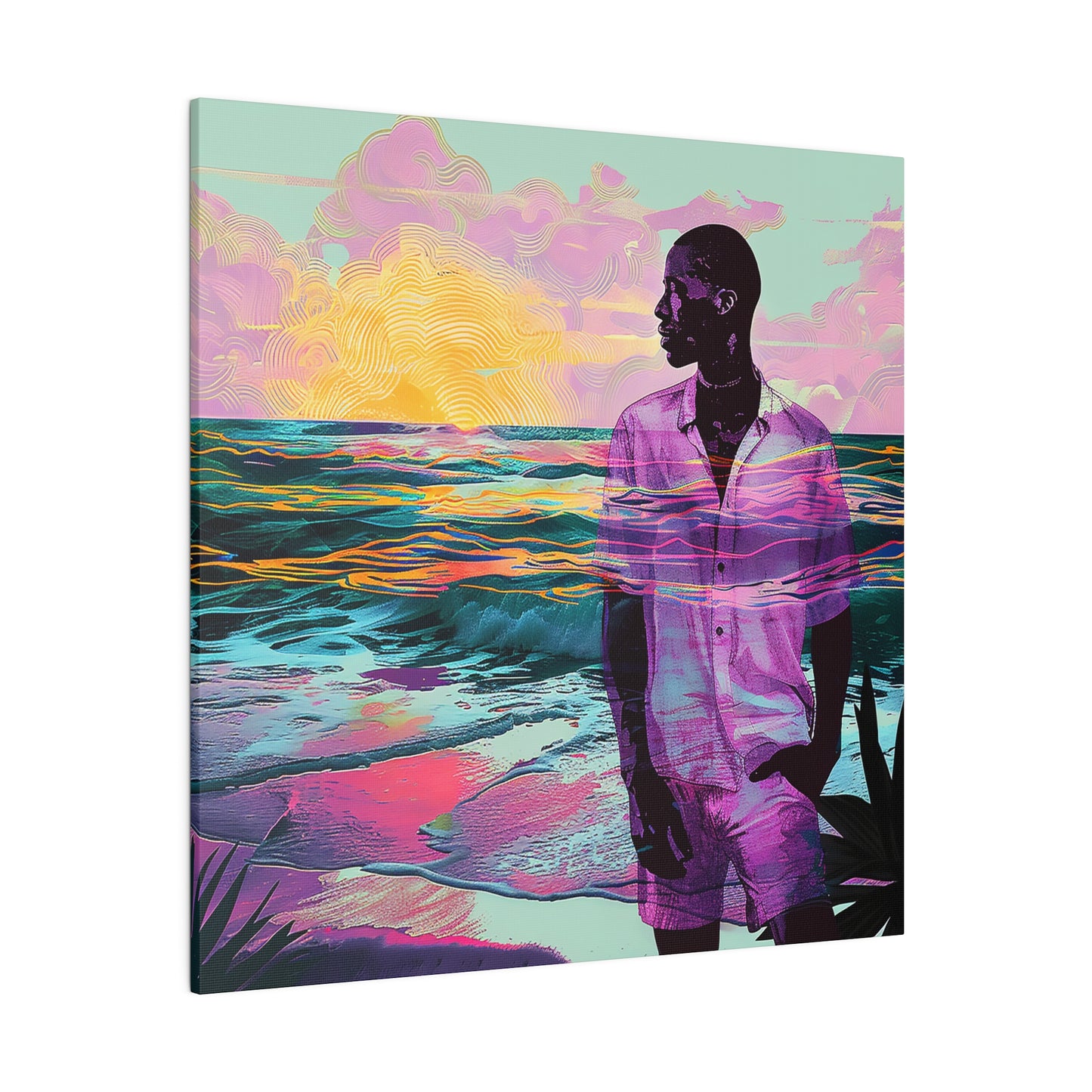 Out At Sea African American Canvas Art