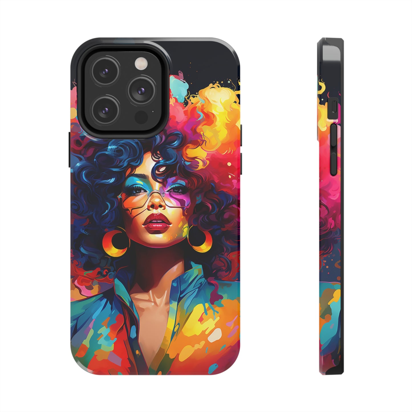 Rainbow Diva Phone Case, iPhone 14, iPhone 13, iPhone12 Phone Case, African American Phone Case, Black Girl Gift, Melanin Phone Case