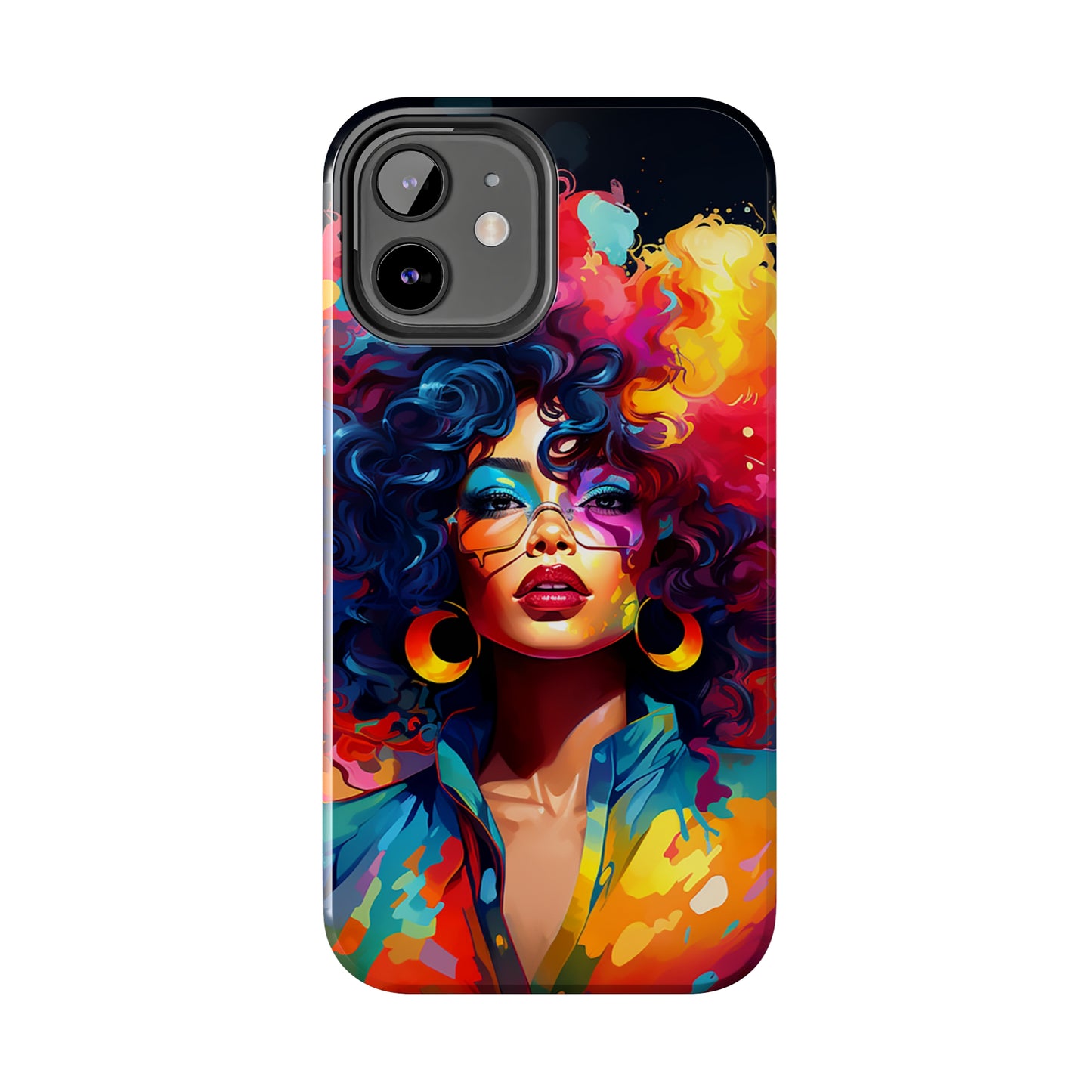 Rainbow Diva Phone Case, iPhone 14, iPhone 13, iPhone12 Phone Case, African American Phone Case, Black Girl Gift, Melanin Phone Case