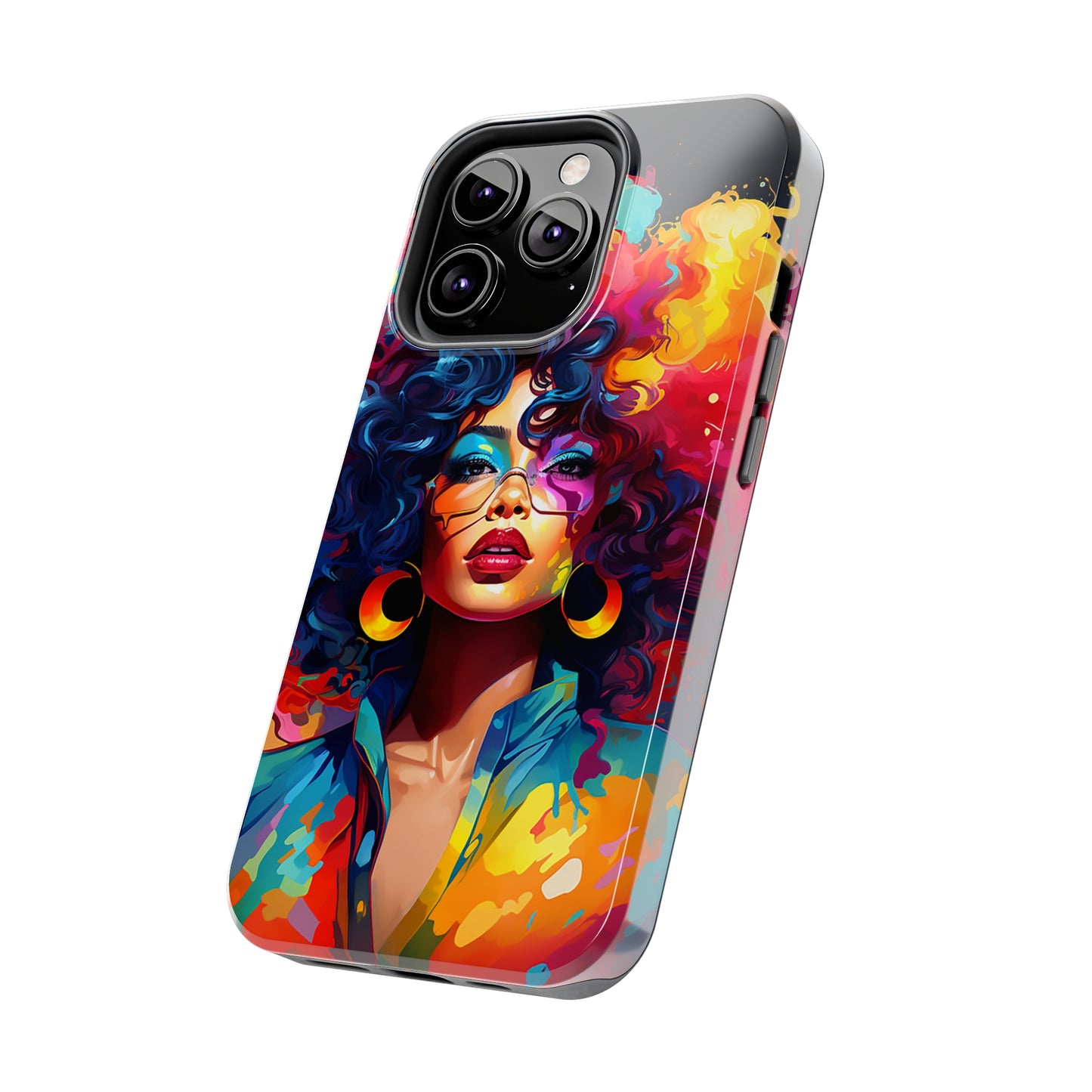 Rainbow Diva Phone Case, iPhone 14, iPhone 13, iPhone12 Phone Case, African American Phone Case, Black Girl Gift, Melanin Phone Case