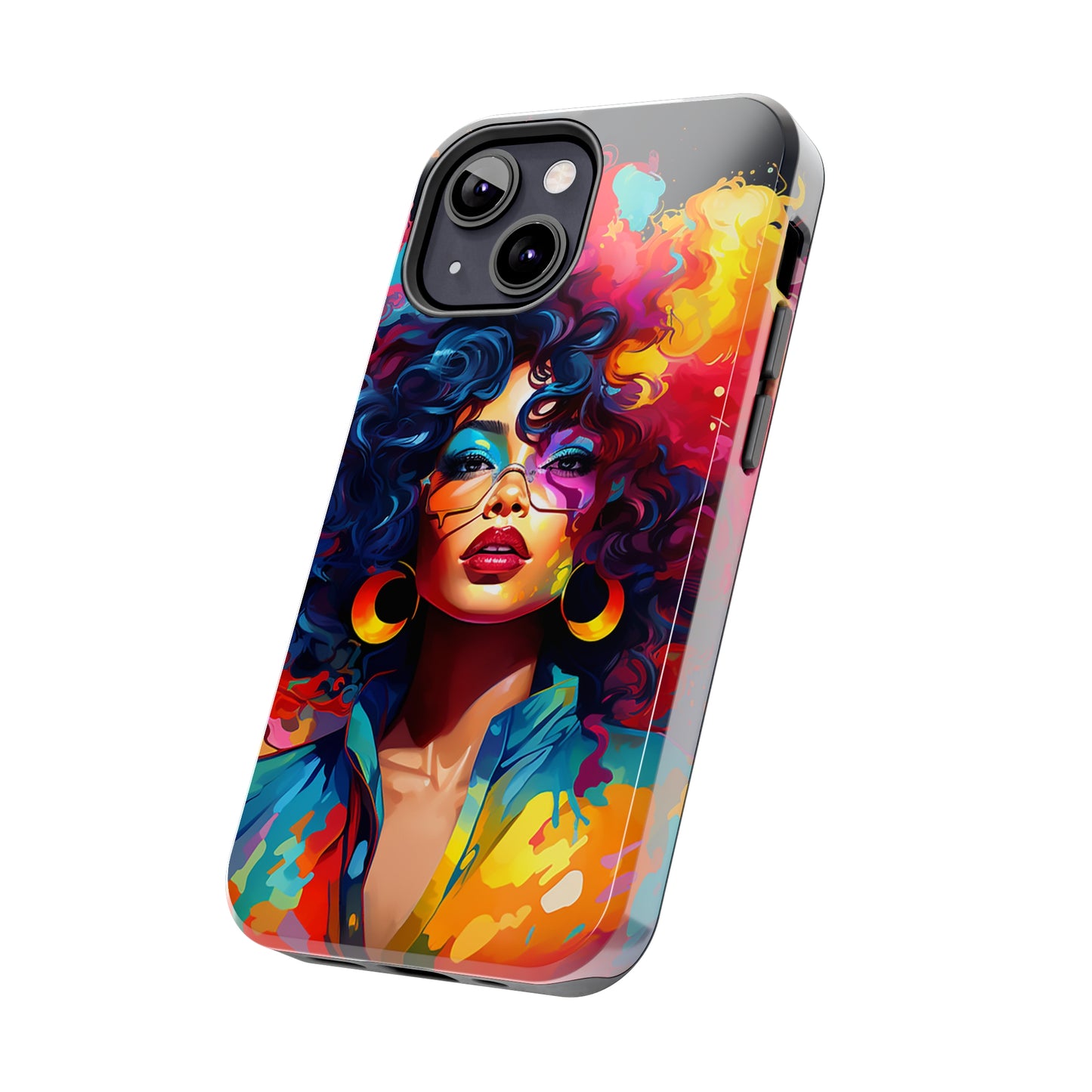 Rainbow Diva Phone Case, iPhone 14, iPhone 13, iPhone12 Phone Case, African American Phone Case, Black Girl Gift, Melanin Phone Case