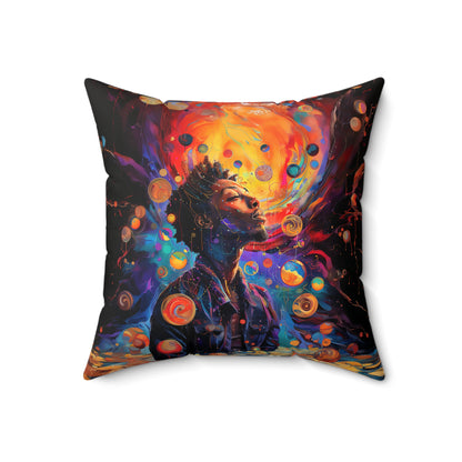 Out Of This World Abstract African American Pillow