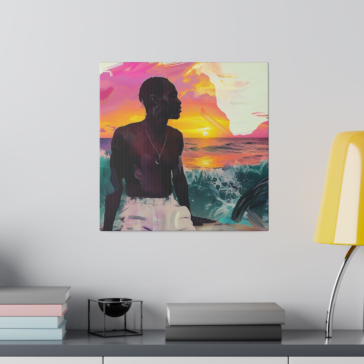 Out At Sea African American Canvas Art