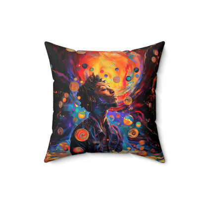 Out Of This World Abstract African American Pillow