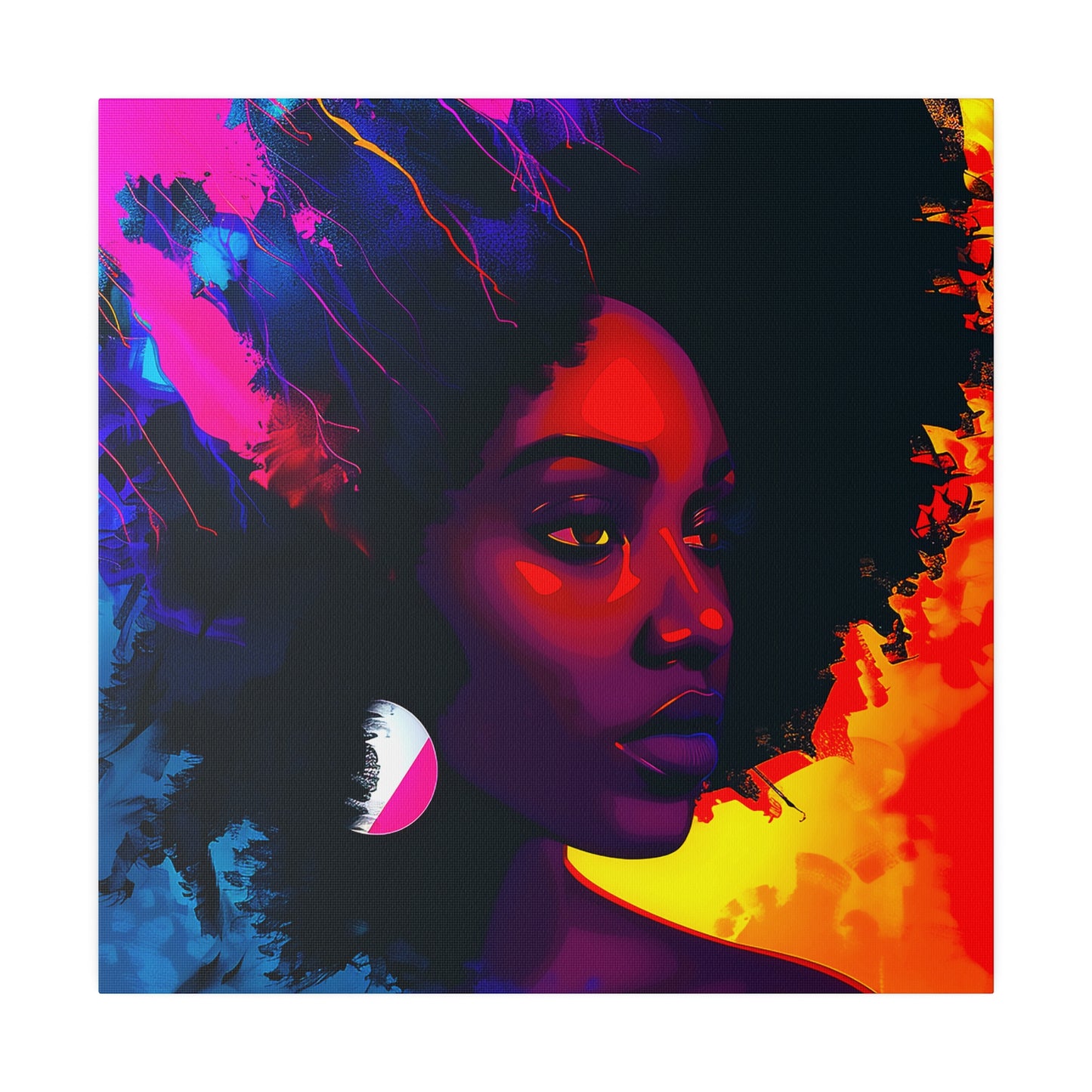 Afro Beauty African American Canvas Art