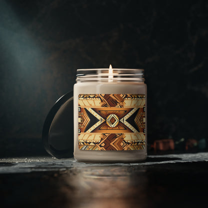 Tribal Print Scented Soy Candle, 9oz