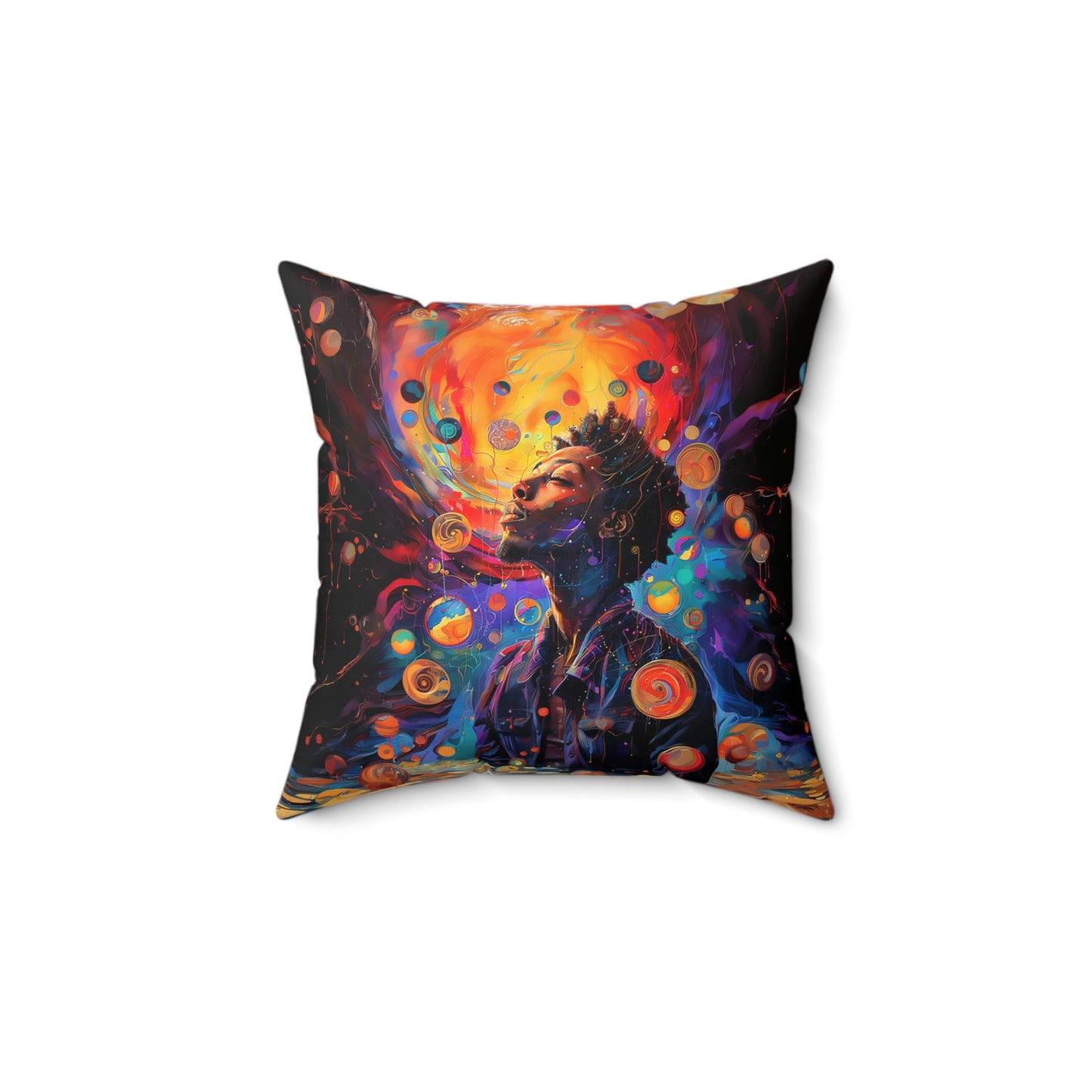 Out Of This World Abstract African American Pillow