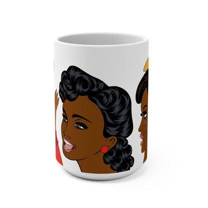 Black Women Retro African American Mug 15oz