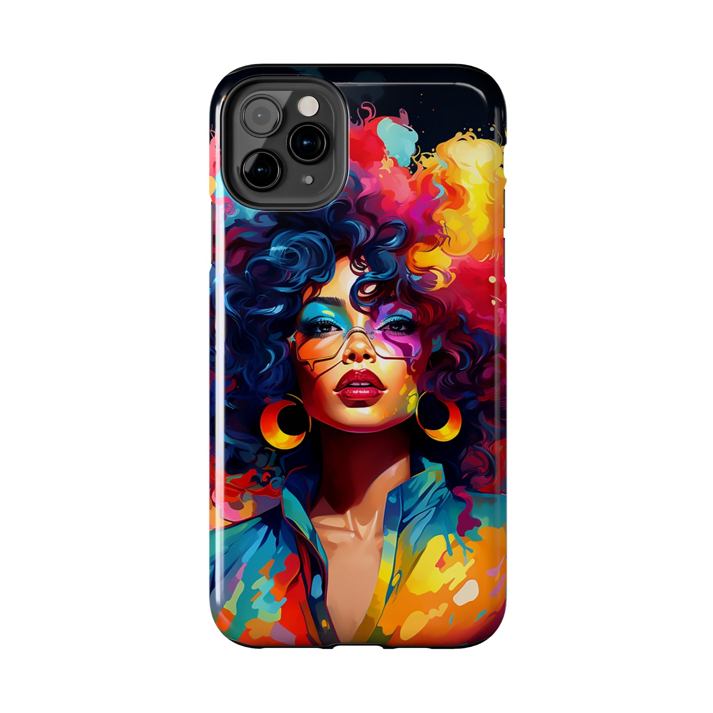 Rainbow Diva Phone Case, iPhone 14, iPhone 13, iPhone12 Phone Case, African American Phone Case, Black Girl Gift, Melanin Phone Case