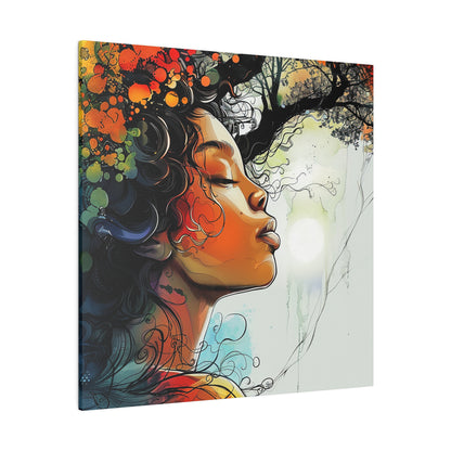 Nature Woman African American Canvas Art