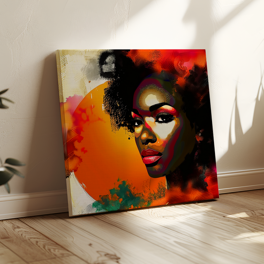 Abstract African American Canvas Art