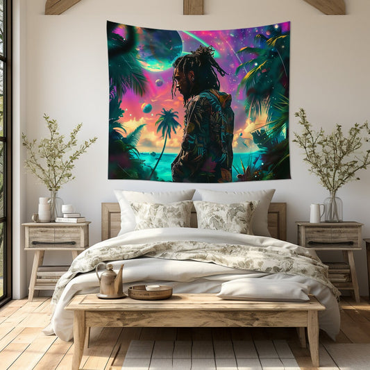 The New Tropics African American Indoor Wall Tapestry