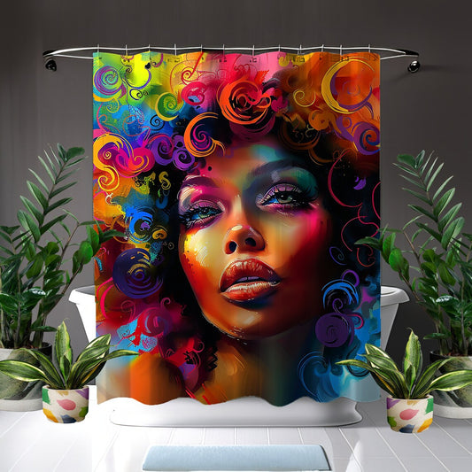 Colorful Beauty African American Shower Curtain