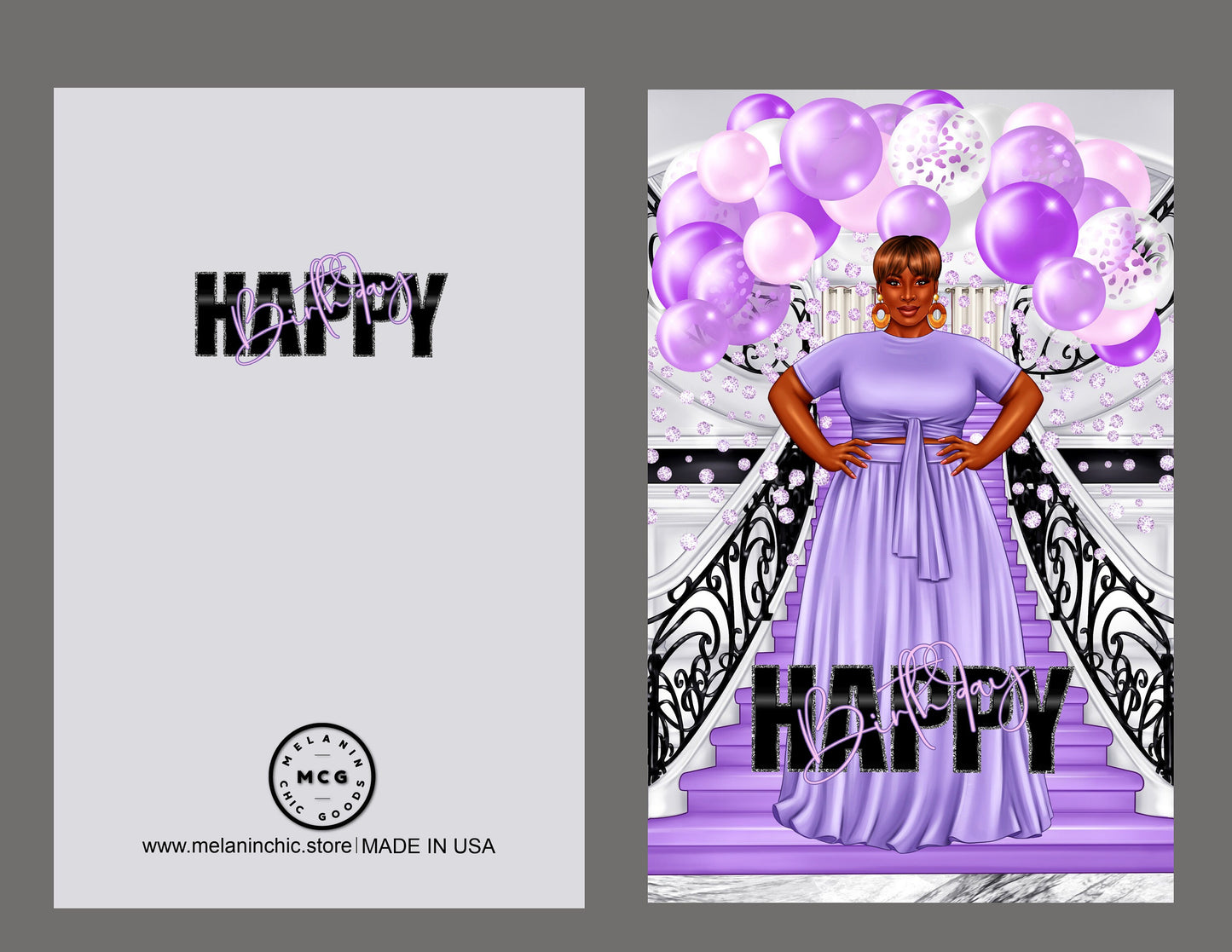 Happy Birthday, Black Greeting Cards, African American Greeting Cards, Birthday Cards for Black Women, Melanin Greeting Cards