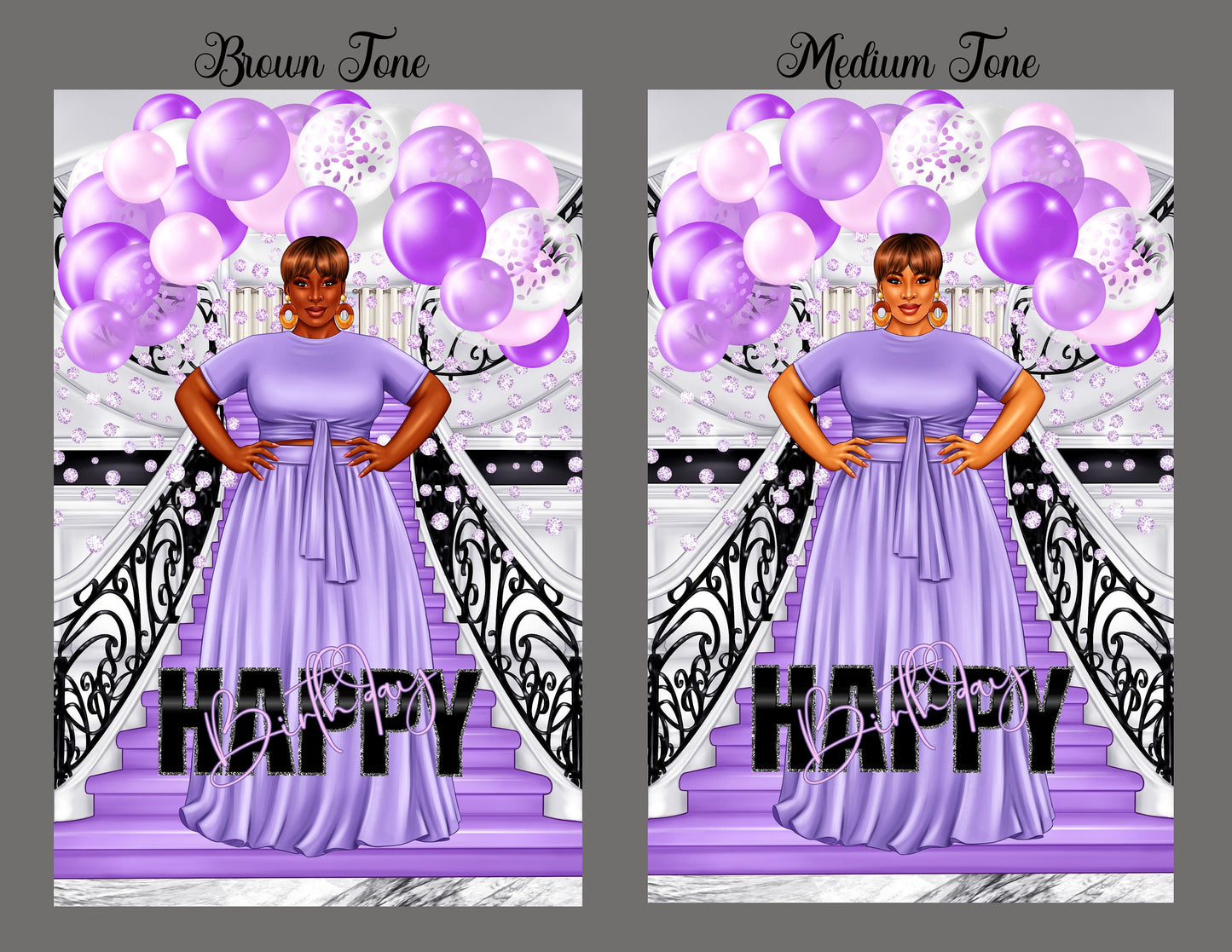 Happy Birthday, Black Greeting Cards, African American Greeting Cards, Birthday Cards for Black Women, Melanin Greeting Cards