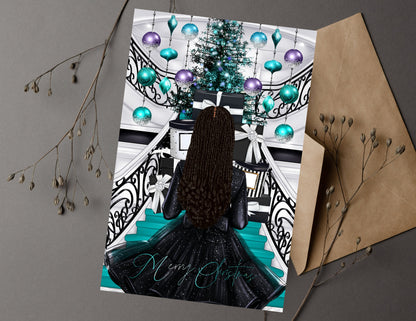Black Woman Christmas Cards: Melanin Holiday Greeting Cards