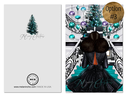 Black Woman Christmas Cards: Melanin Holiday Greeting Cards