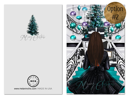 Black Woman Christmas Cards: Melanin Holiday Greeting Cards