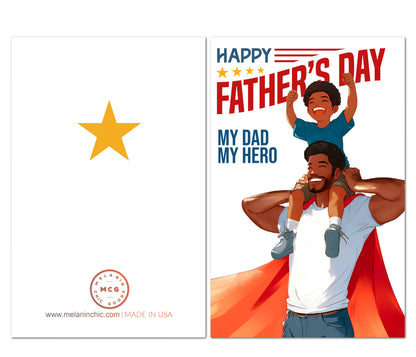 Black Father's Day Card: Melanin Greeting Card