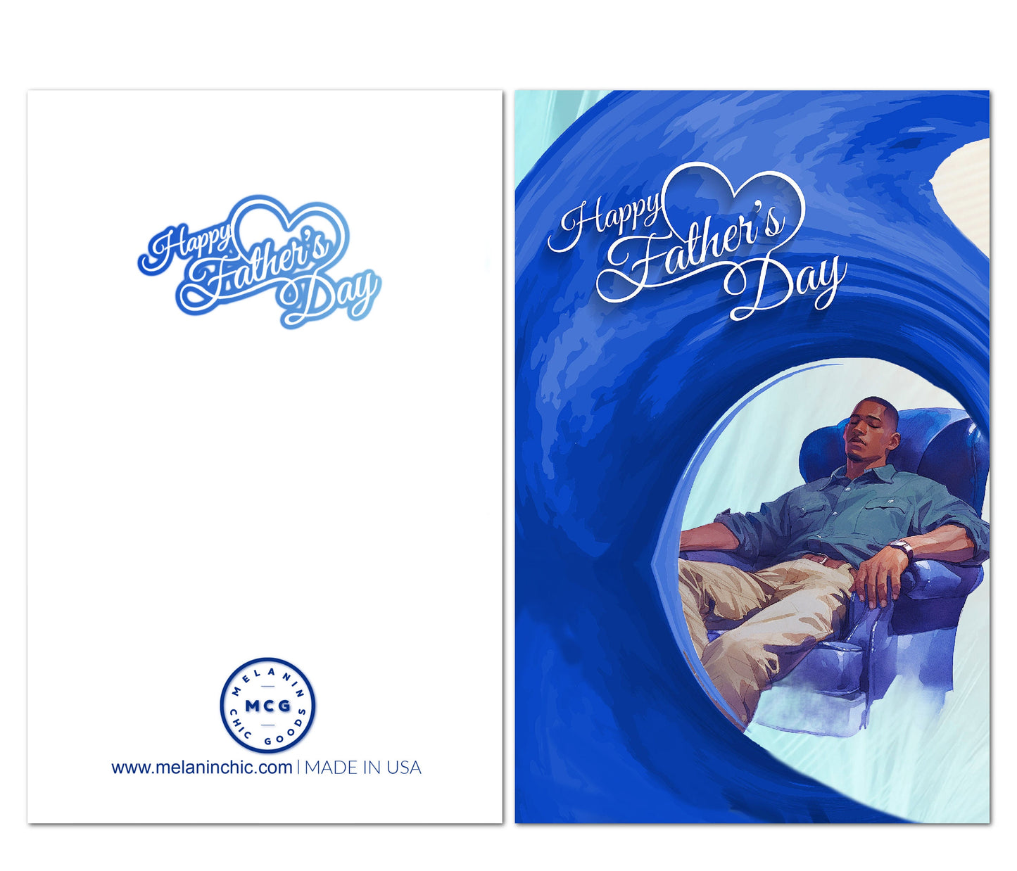 Black Father's Day Card: Melanin Greeting Card