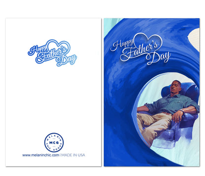 Black Father's Day Card: Melanin Greeting Card
