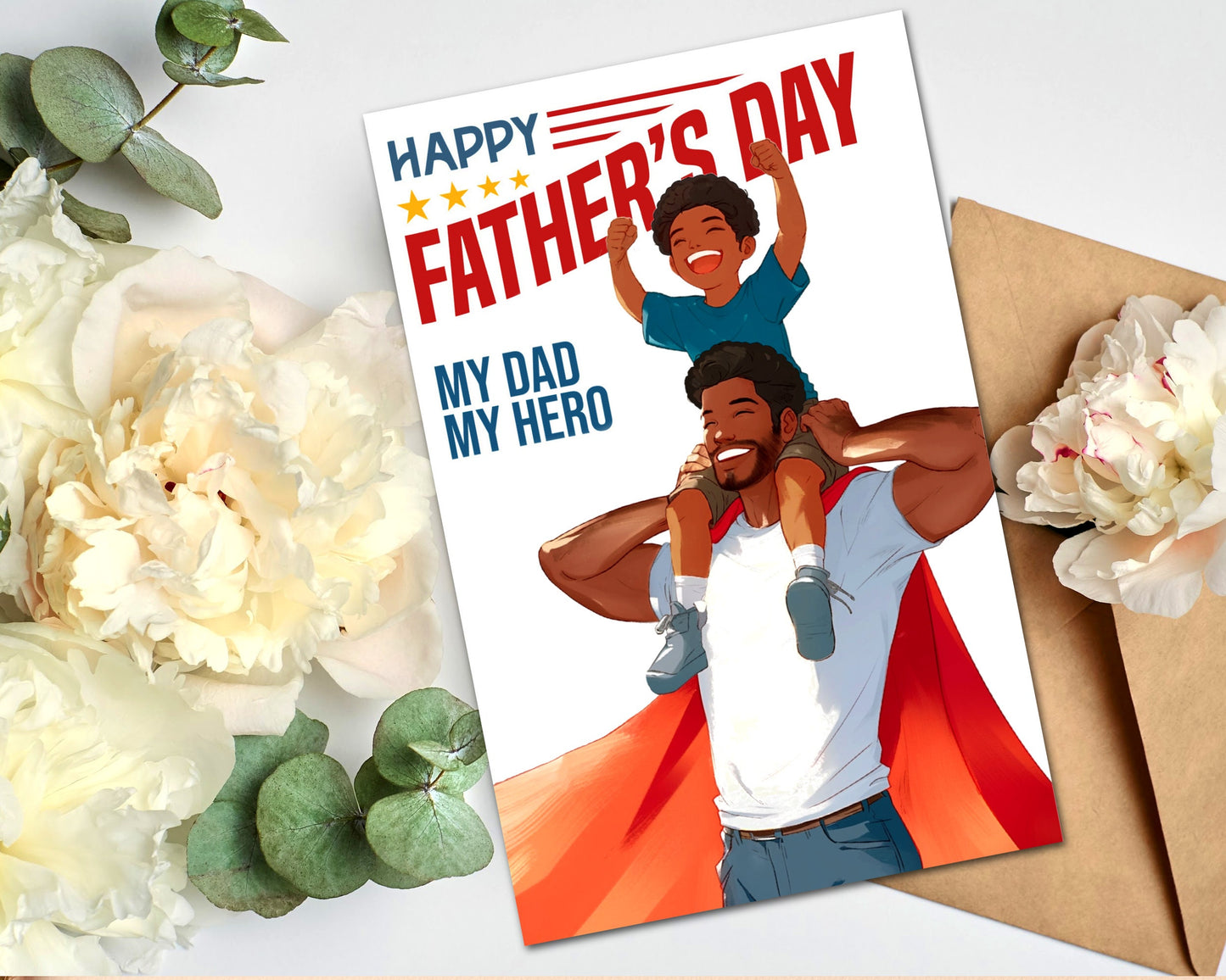 Black Father's Day Card: Melanin Greeting Card