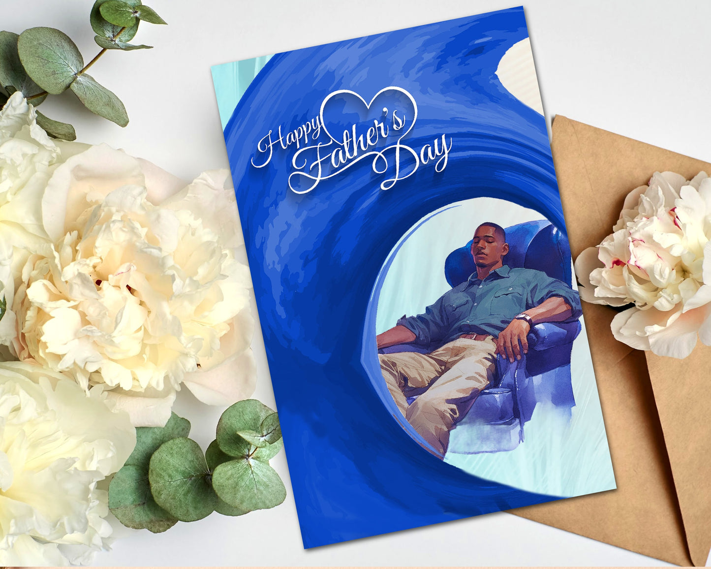 Black Father's Day Card: Melanin Greeting Card