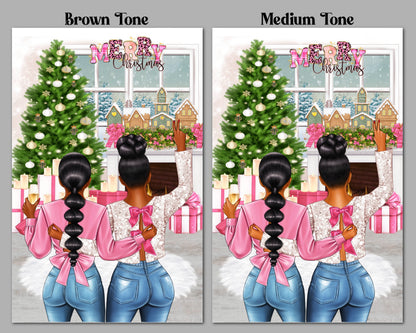 Melanin Christmas Cards: Black Women Greeting Cards