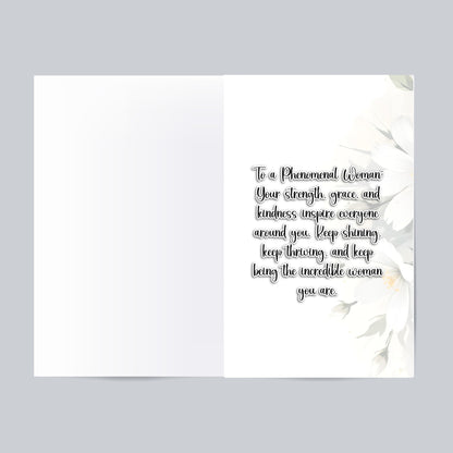 Phenomenal Woman Greeting Card: Black Women Art, All Occasion