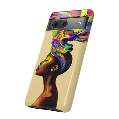 Colorful Headwrap Woman iPhone Case: African American Art, Protective Cover