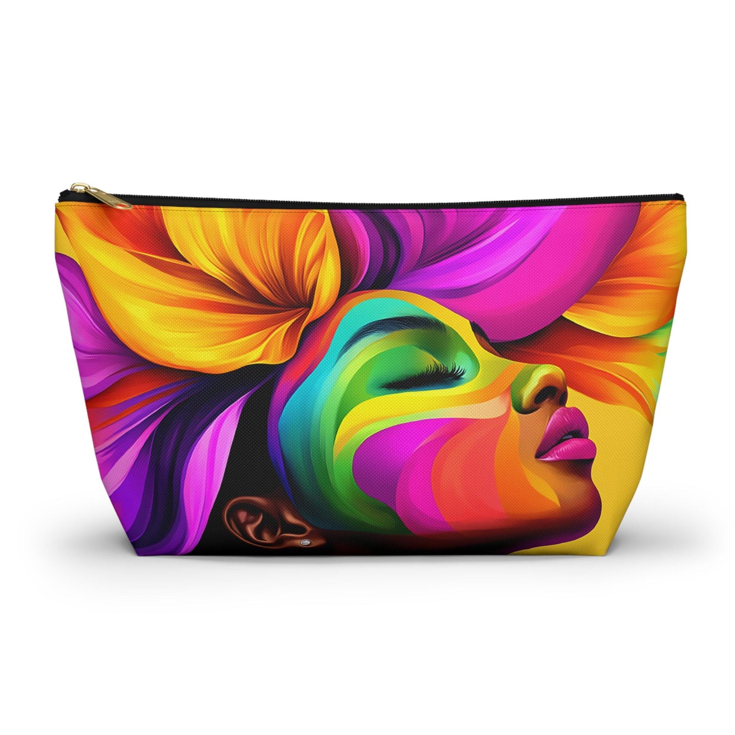 Colorful Flower Girl Accessory Pouch: Makeup Cosmetic Bag
