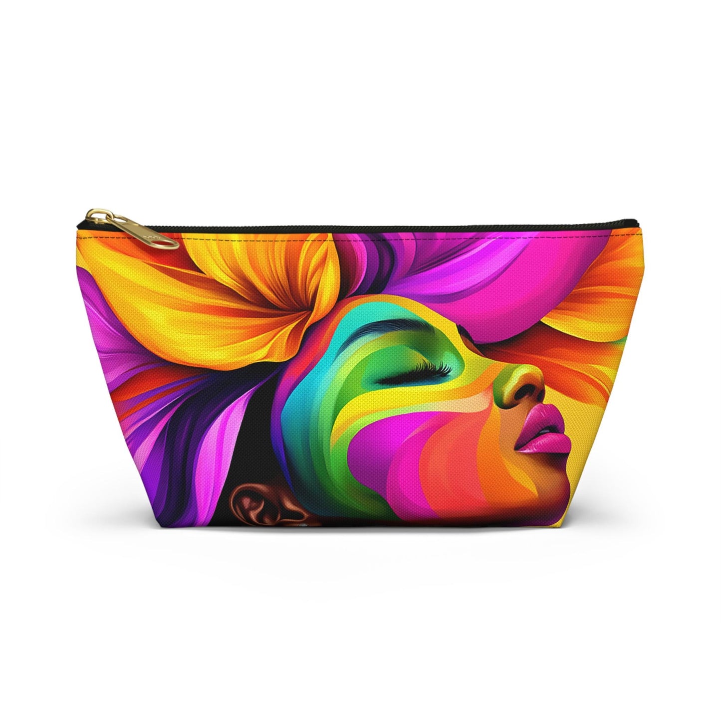 Colorful Flower Girl Accessory Pouch: Makeup Cosmetic Bag