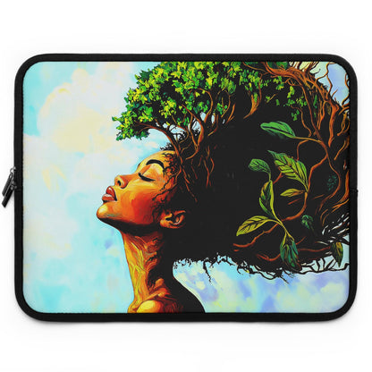 Mother Earth African American Woman Laptop Sleeve: Protective Tech Case