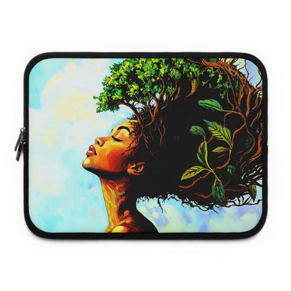 Mother Earth African American Woman Laptop Sleeve: Protective Tech Case