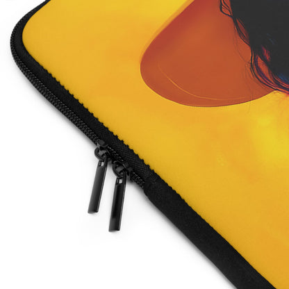 Black Woman Sunflower Laptop Sleeve: African American Tech Accessory