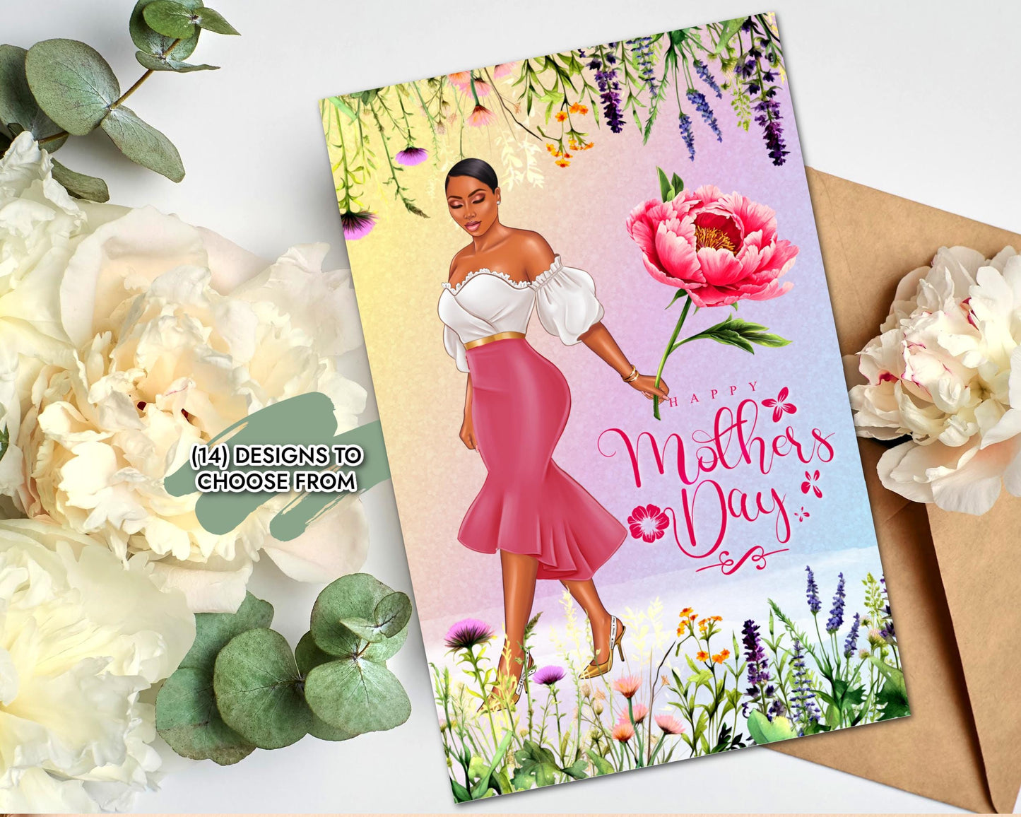 Afrocentric Mother's Day Card: Black Women Design