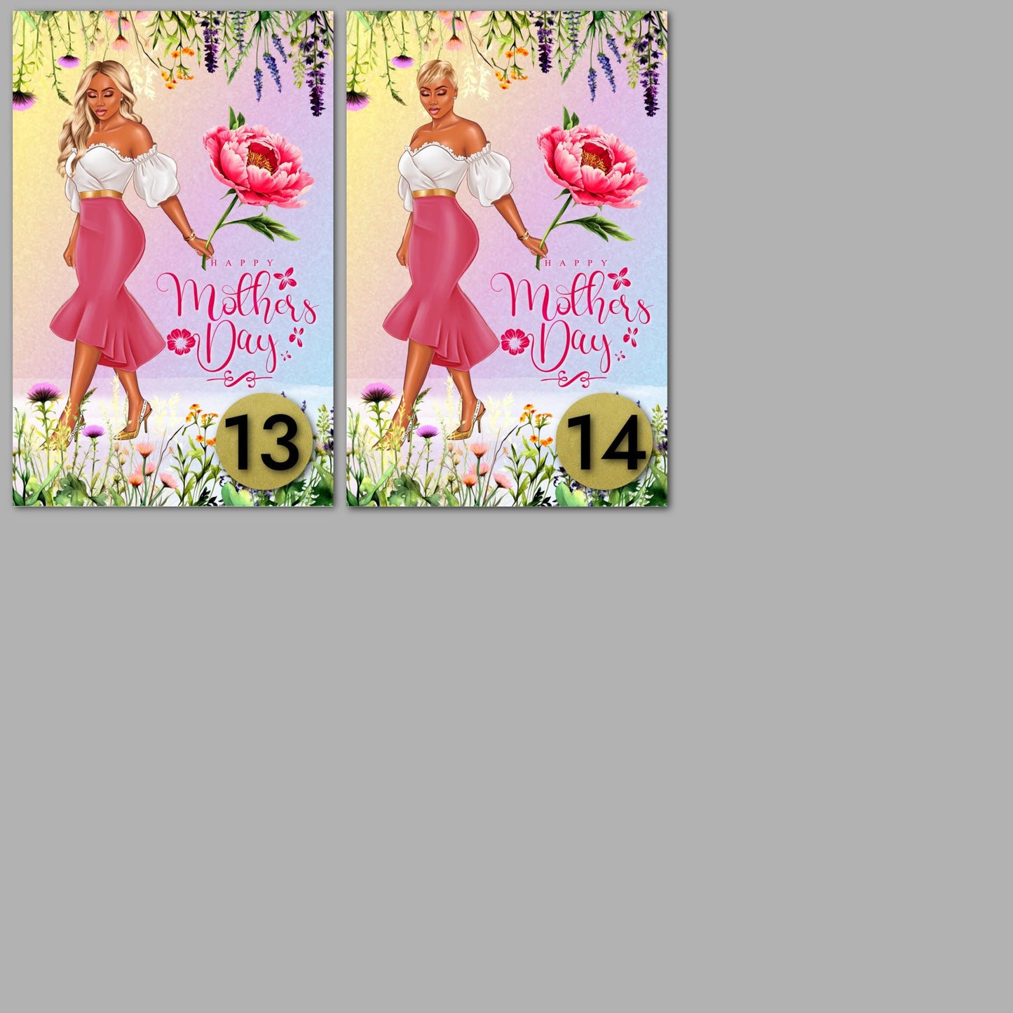 Afrocentric Mother's Day Card: Black Women Design