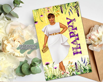 Afrocentric Mother's Day Card: Black Women Design