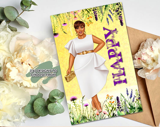 Afrocentric Mother's Day Card: Black Women Design