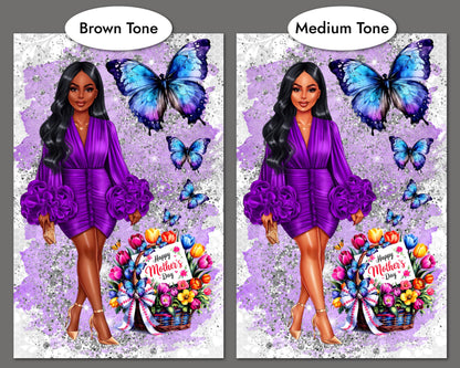 Afrocentric Mother's Day Card: Black Woman Design