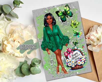 Afrocentric Mother's Day Card: Black Women Design