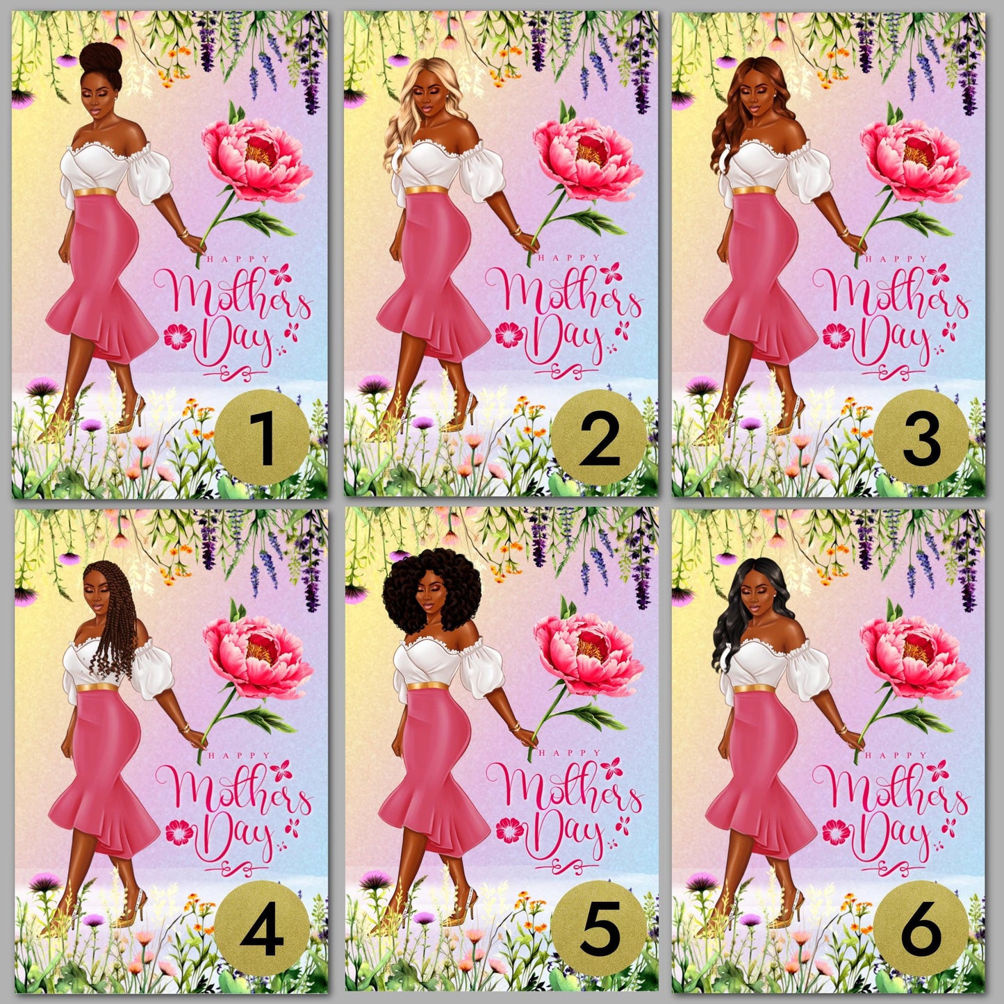Afrocentric Mother's Day Card: Black Women Celebration