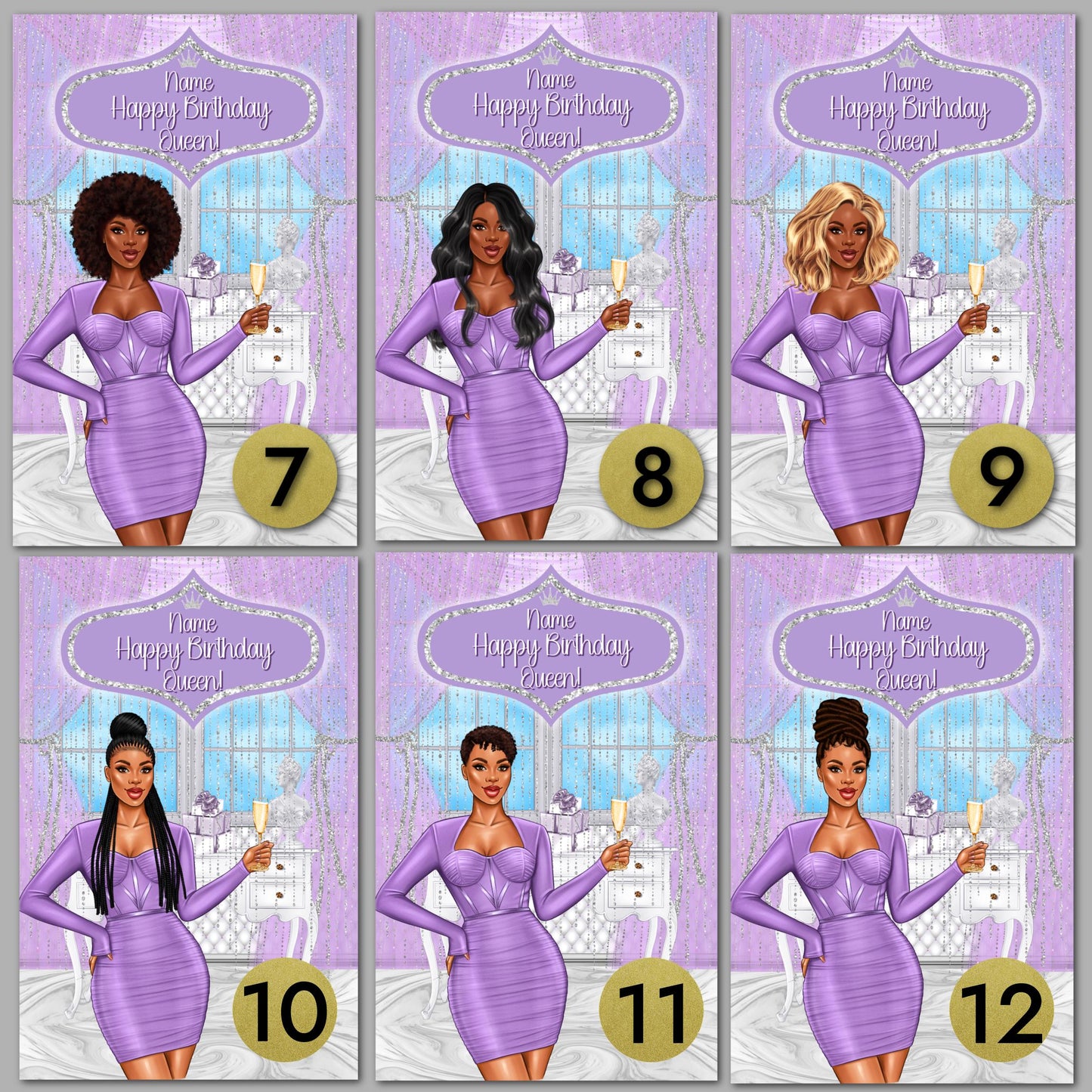 Personalized Birthday Card for Black Women: Melanin Queen