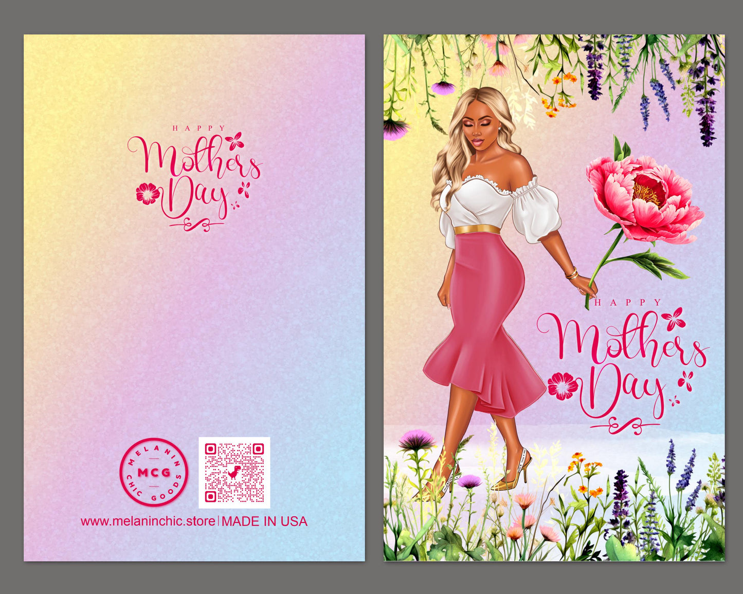 Afrocentric Mother's Day Card: Black Women Design