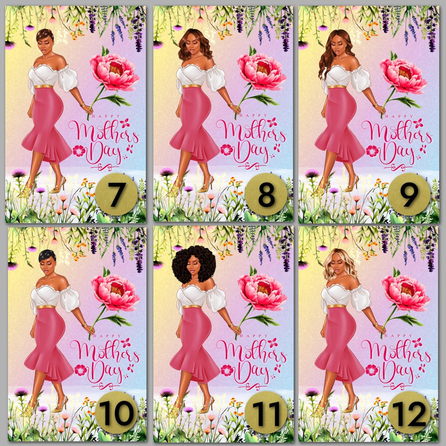 Afrocentric Mother's Day Card: Black Women Design