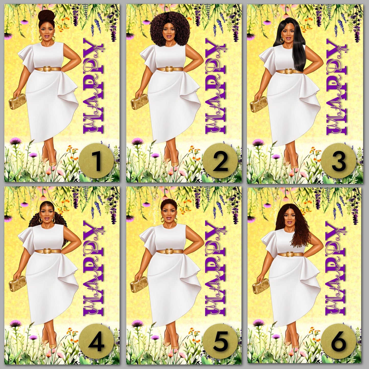 Afrocentric Mother's Day Card: Black Women Design
